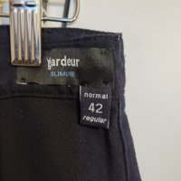 Тъмно син ленен панталон с прав крачол Gardeur, снимка 2 - Панталони - 37859985