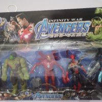 сет 5 Avengers герои Хълк Батман Iron пластмасови фигурки за игра и украса торта топери играчки, снимка 1 - Фигурки - 44112888