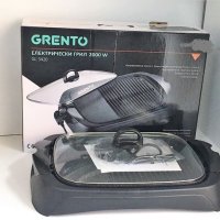 Електрическа скара Grento GL3420, 2000 W, прозрачен капак, незалепващо покритие, снимка 3 - Скари - 43450048
