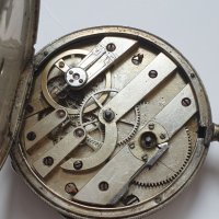 Стар сребърен джобен часовник с ключ, снимка 6 - Антикварни и старинни предмети - 40691565
