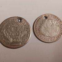 Монети Австрия 20 кройцера , сребро , 2 броя , за накит, снимка 5 - Нумизматика и бонистика - 43969107