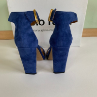 Сини сандали на висок ток Gino Rossi, снимка 10 - Сандали - 36415443