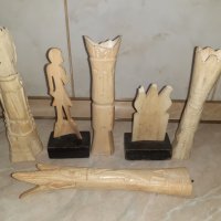 Лот фигури статуетки от кост, снимка 2 - Антикварни и старинни предмети - 43300627