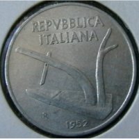 10 лири 1952, Италия, снимка 1 - Нумизматика и бонистика - 34630732