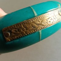 Възрожденски накит,19в,османска гривна,бронз, едра,от на баба чеиза голяма , снимка 5 - Антикварни и старинни предмети - 35469390