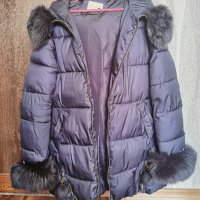 Зимно тъмносиньо дамско яке, снимка 1 - Якета - 43241935