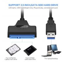 Кабел USB 3.0 за връзка към 2,5" SATA III(или SATA II) твърд диск или SSD за лаптоп., снимка 1 - Други - 38482572