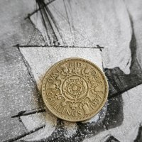 Монета - Великобритания - 2 шилинга | 1957г., снимка 1 - Нумизматика и бонистика - 43468275