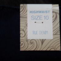 Нов дънков еластичен панталон с цип на кръста от Англия 10 УК , снимка 4 - Панталони - 26861211