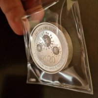 Сребърна монета, Silver round, COVID-19, 2020 година, 2 унции, проба 999, снимка 5 - Нумизматика и бонистика - 34991829