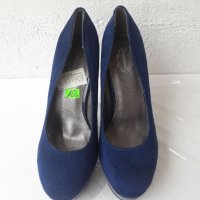 Сини обувки на ток, №38, снимка 7 - Дамски обувки на ток - 29696408