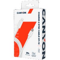 Зареждащ кабел CANYON СFI-12, cable Type C to lightning, 2М, Бял SS30242, снимка 2 - USB кабели - 40063234