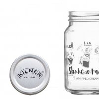 Комплект за приготвяне на домашна бита сметана KILNER SHAKE AND MAKE WHIPPED CREAM JAR, снимка 2 - Други - 27853889