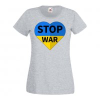 Дамска Тениска STOP WAR 007,спрете войната,подкрепям Укркайна,, снимка 4 - Тениски - 37423847