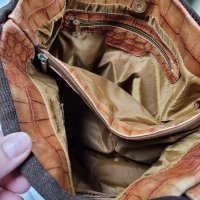 FERRO MODA естествена кожа чанта,красив десен,дълга дръжка, снимка 9 - Чанти - 38985776