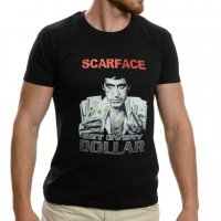 Нова мъжка тениска с дигитален печат на Белязаният (Scarface), снимка 1 - Тениски - 37670088