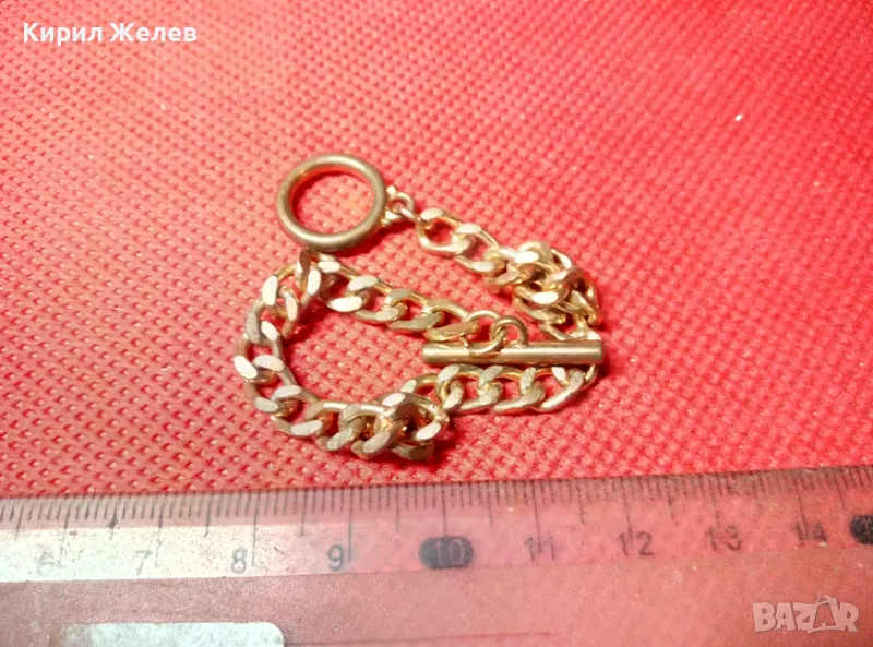 СТИЛНА ВИНТИДЖ ПЛЕТКА ПОЗЛАТЕНА ГРИВНА МНОГО КРАСИВА от БЛАГОРОДНА СТОМАНА 47388, снимка 1