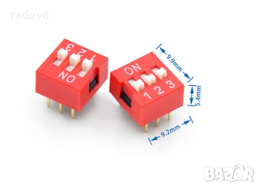 DIP превключвател, количество секции 3, DIP Switch, 2.54MM, снимка 1