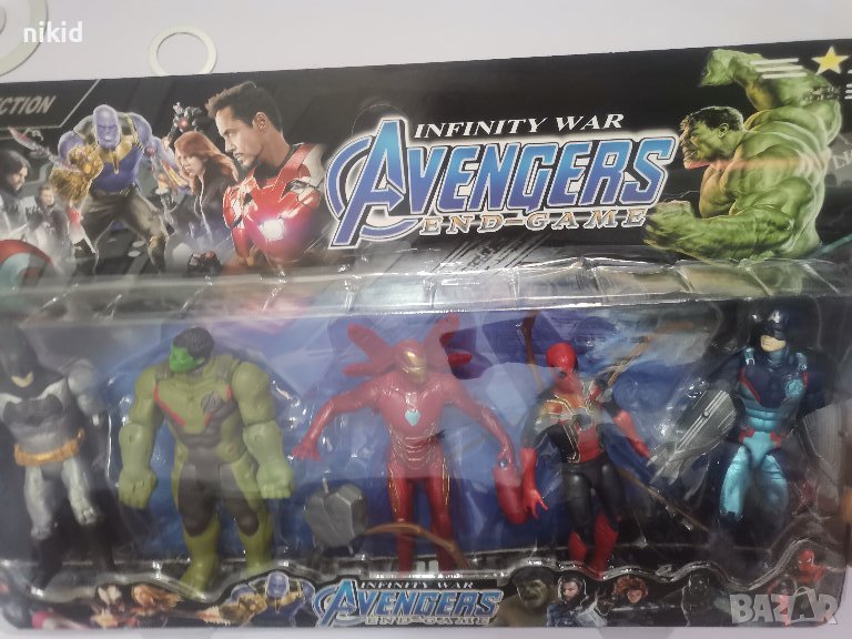 сет 5 Avengers герои Хълк Батман Iron пластмасови фигурки за игра и украса торта топери играчки, снимка 1