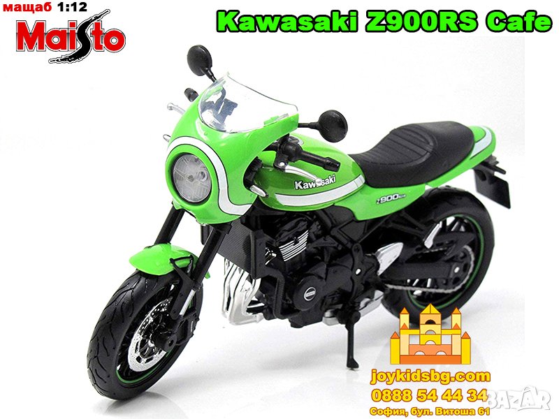 Kawasaki Z900RS Cafe зелен Maisto 1:12 мащабен модел мотоциклет, снимка 1