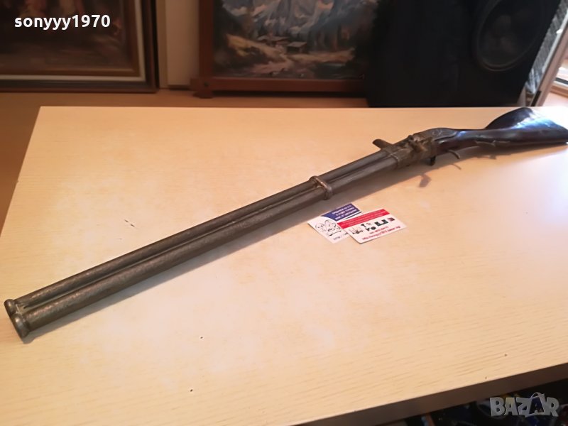 АНТИКА-пушка антика-метал/дърво 102см 3005211145, снимка 1