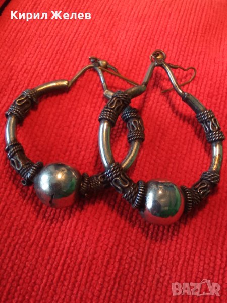 СТАРИННИ ПОСРЕБРЕНИ РЕТРО ВИНТИДЖ ОБЕЦИ Тип КРАЛСКА ПЛЕТКА МАЙСТОРСКА РЪЧНА РЯДКА ИЗРАБОТКА 886654, снимка 1