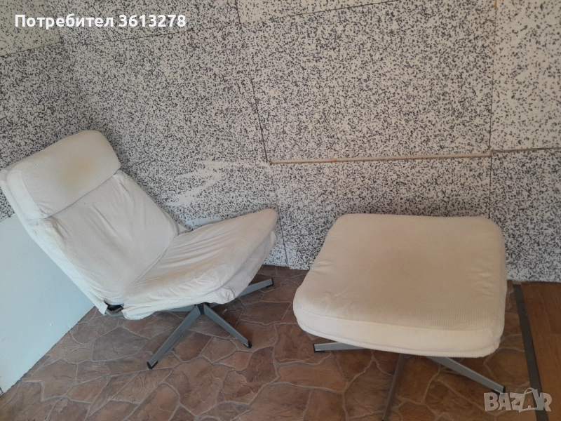 Въртящо се кресло и табуретка!, снимка 1