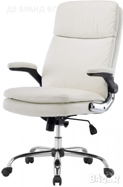 Ергономичен офис стол с мека седалка и облегалка 3287-WT, снимка 1