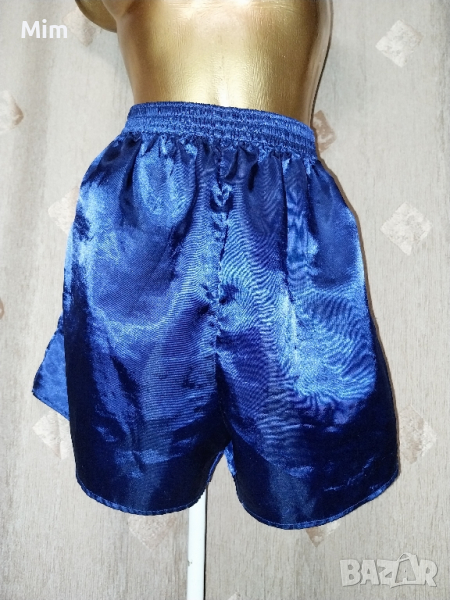  STINNA L/XL Сатенени сини шорти, снимка 1