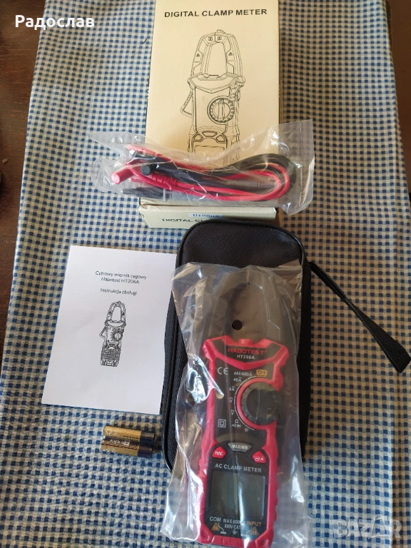 HOBOTEST цифров мултицет с амперклещи, снимка 1