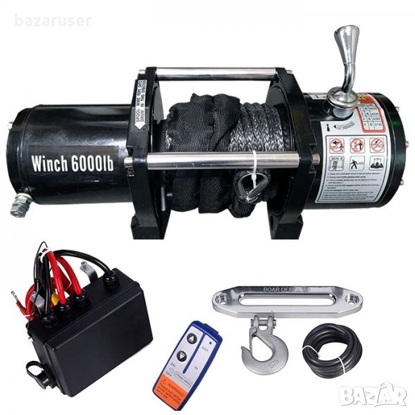 Нова Електрическа лебедка с текстилно въже 6000LBS(2721КГ),модел 185441, снимка 1