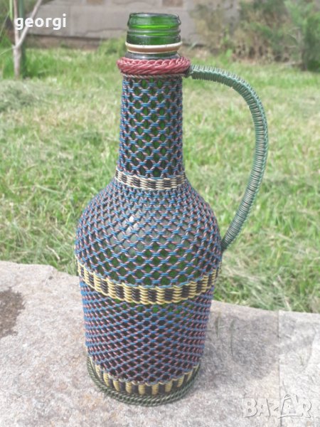 Плетено шише дамаджанка  3/2, снимка 1