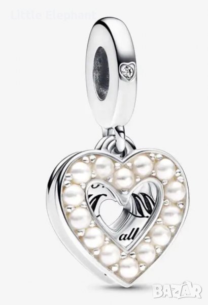 Сребърен висящ елемент Пандора"Благодаря ти,мамо"/нов, снимка 1