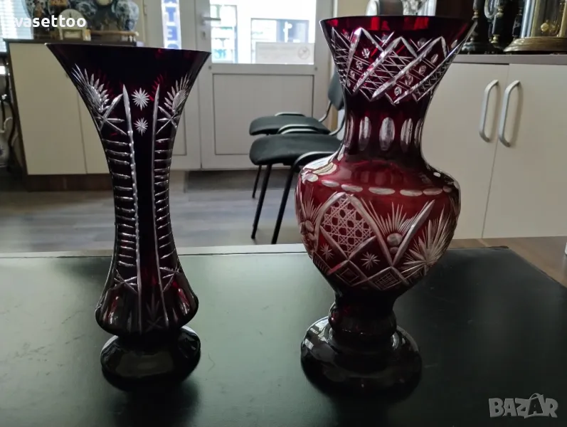 Вази- кристал и порцелан, снимка 1