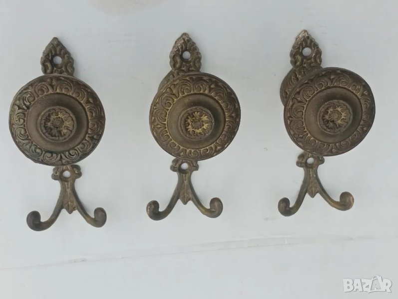 Стари,месингови закачалки. , снимка 1