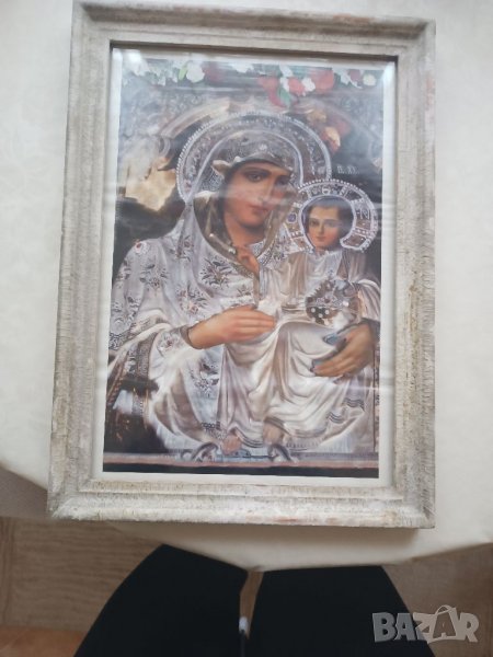 Икона Света Богородица в рамка, снимка 1