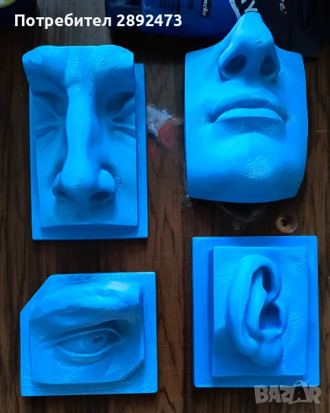 Нос, ухо, око и уста на Давид от Микеланджело, снимка 1