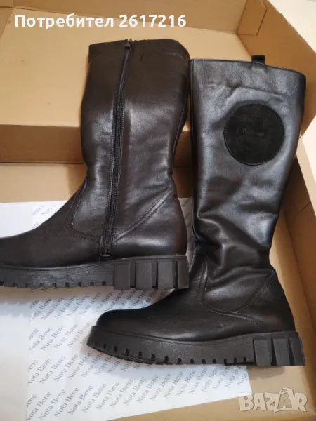 Дамски топли ботуши естествена кожа 38 номер, снимка 1