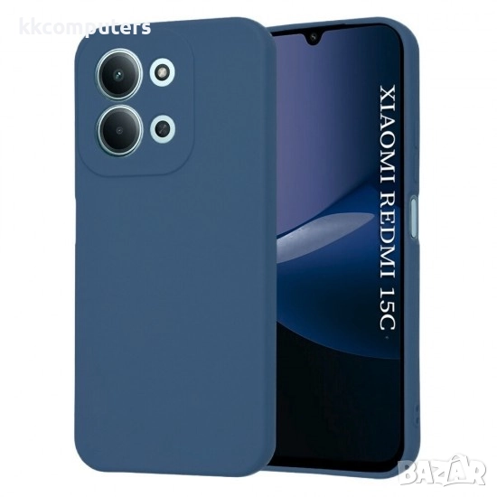 Калъф силикон / Тъмносин мат / за Xiaomi Redmi 15C Баркод : 3133263, снимка 1