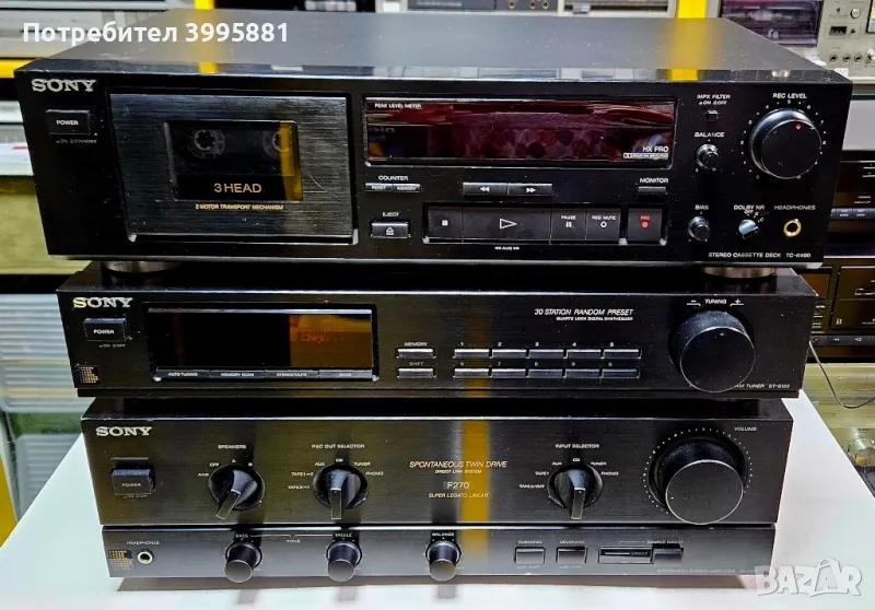 Триглав дек Sony, 
mod. TC-K490

, снимка 1