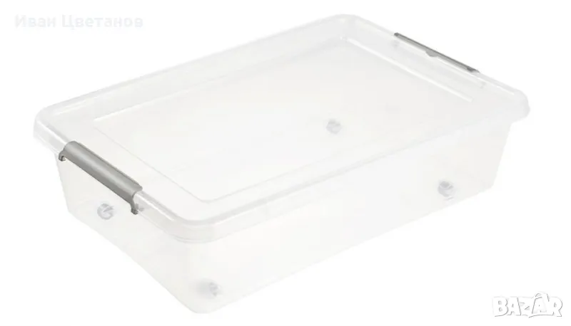 Кутия за съхранение, Keeeper Lars, 29 L, 58 x 39 x 16 cm, с колела и капак, снимка 1