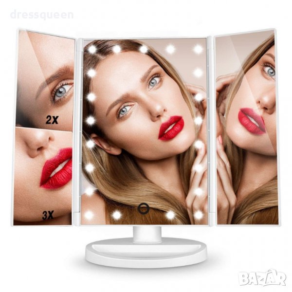 2236 Козметично огледало с вградени Led светлини, снимка 1