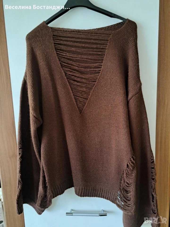 Кафяв пуловер , снимка 1