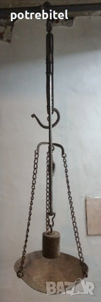Османски кантар с топуз и паланза - разграфен до 75 кг., снимка 1
