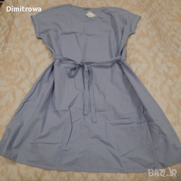 р-р Л-ХЛ рокля лен и памук, снимка 1