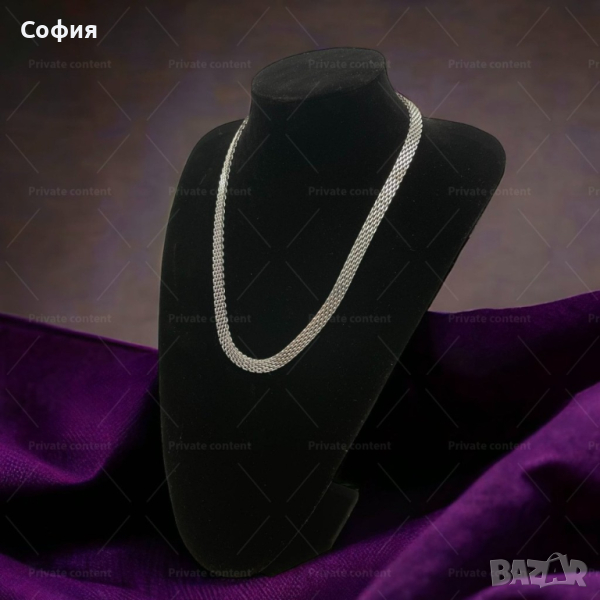 Унисекс колие ланец Trussardi със съвременна оплетка от медицинска стомана, снимка 1