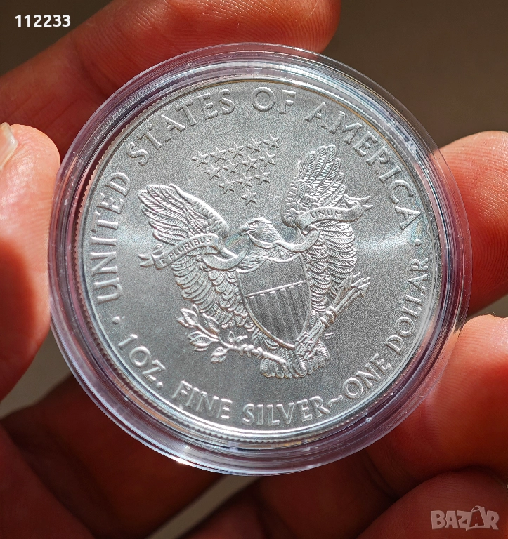 Американски орел 1 унция чисто сребро, снимка 1