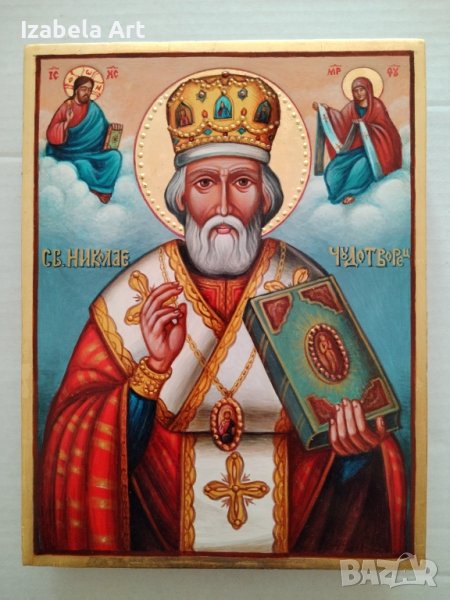 ръчно рисувана икона по оригинална технология, снимка 1