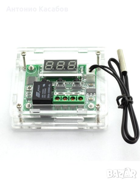 Дигитален термостат W1209 12V DC + СОНДА + КОРПУС, снимка 1