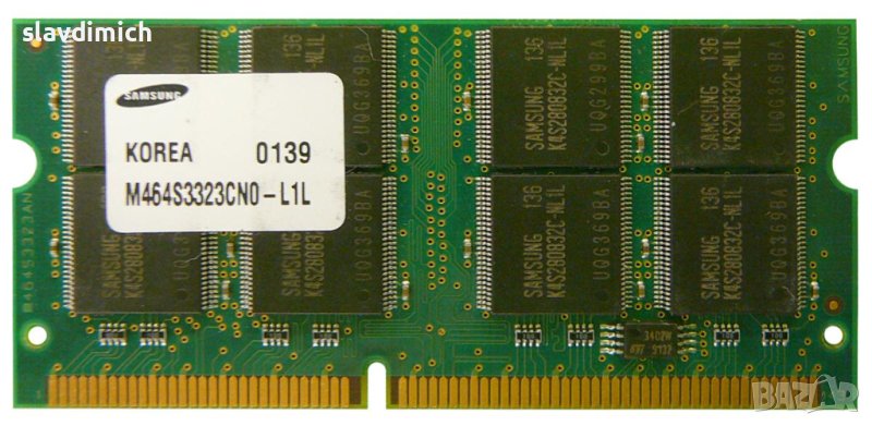 Рам памет RAM за лаптоп Samsung модел m464s3323cn0-l1l 256 MB DDR1 100 Mhz честота, снимка 1